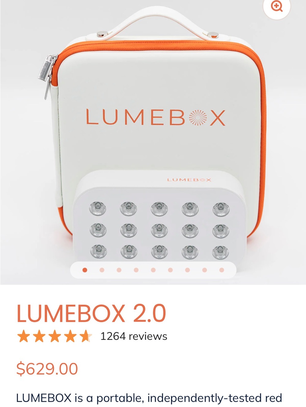 LumeBox 2.0 Portable LED Therapy Device